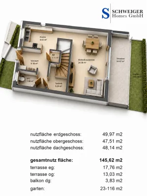 4-Zimmer-Haus kaufen in Wiener Neustadt Land – 146 m², € 498.600 – Bild 10 von 11