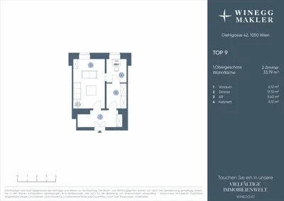 2-Zimmer-Wohnung kaufen in Wien – 33,79 m², € 149.000 – Bild 16 von 17