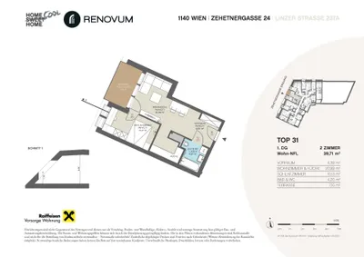 2-Zimmer-Wohnung mieten in Wien – 39,71 m², € 869 – Bild 8 von 8