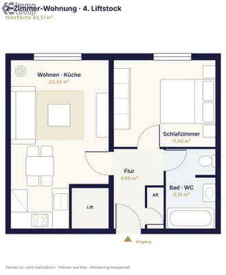 2-Zimmer-Wohnung kaufen in Grieskirchen – 43,51 m², € 119.000 – Bild 12 von 12