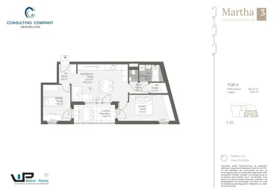 3-Zimmer-Wohnung kaufen in Wien – 65,24 m², € 398.900 – Bild 2 von 5