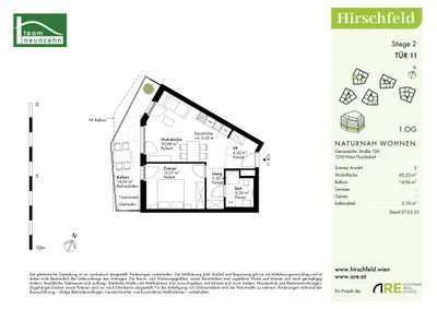 2-Zimmer-Wohnung kaufen in Wien – 45,19 m², € 265.000 – Bild 22 von 22