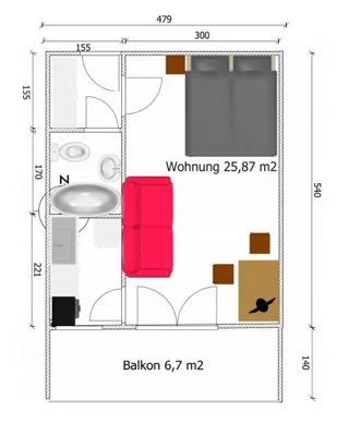 1-Zimmer-Wohnung mieten in Zell am See – 26 m², € 875 – Bild 11 von 11