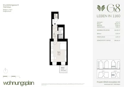 1-Zimmer-Wohnung kaufen in Wien – 26,4 m², € 202.000 – Bild 16 von 16
