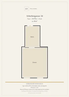 Wohnung mieten in Wien – 28 m², € 595 – Bild 8 von 8