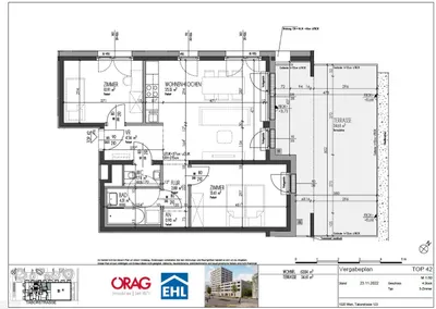 Großzügige 3-Zimmer-Wohnung mit ca. 35 m² Terrasse in der Taborstraße - 1020 Wien