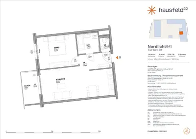 Unbefristete Neubau-Mietwohnung im Oberen Hausfeld Top 2.39 | Termin online buchen: www.hausfeld22.at/nordlicht – Bild 2