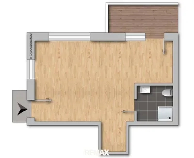 1-Zimmer-Gewerbeimmobilie mieten in Krems Land – 32 m², € 443 – Bild 7 von 7