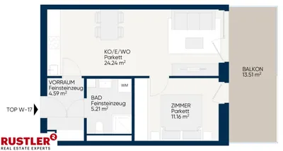 2-Zimmer-Wohnung mieten in Graz – 49,93 m², € 684 – Bild 6 von 7