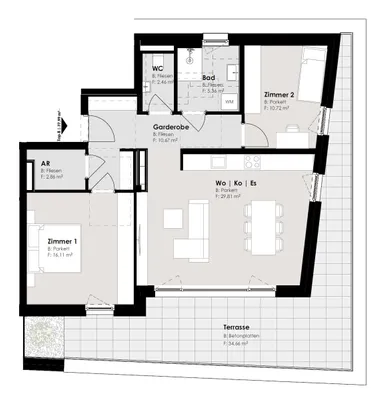 3-Zimmer-Wohnung kaufen in Salzburg Stadt – 77,99 m², € 798.000 – Bild 4 von 4