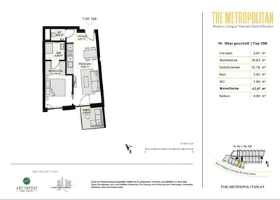 2-Zimmer-Wohnung mieten in Wien – 42,07 m², € 1.090 – Bild 15 von 15
