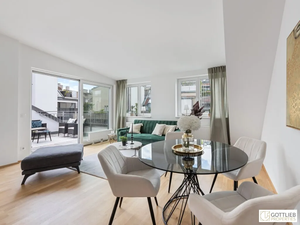 Bestlage Servitenviertel! Perfekt geschnittenes 3,5-Zimmer-Penthouse auf einer Ebene mit drei Terrassen - Ansicht 2