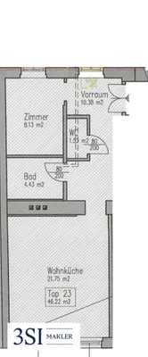 2-Zimmer-Wohnung kaufen in Wien – 47 m², € 299.000 – Bild 9 von 9