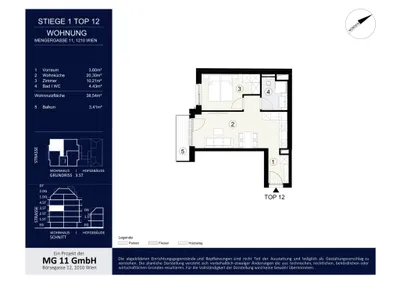 2-Zimmer-Wohnung kaufen in Wien – 38,54 m², € 255.000 – Bild 10 von 10