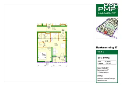 2-Zimmer-Wohnung kaufen in Korneuburg – 39,3 m², € 225.100 – Bild 5 von 5