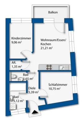 3-Zimmer-Wohnung mieten in Schwaz – 54,74 m², € 1.200 – Bild 19 von 19