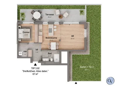 2-Zimmer-Wohnung kaufen in Wien – 66,94 m², € 449.900 – Bild 5 von 5