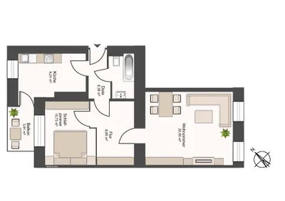 2-Zimmer-Wohnung kaufen in Salzburg Stadt – 58,36 m², € 285.000 – Bild 9 von 9