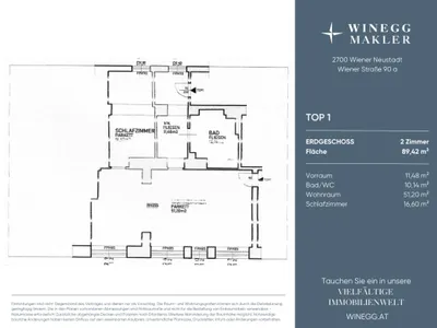 2-Zimmer-Wohnung mieten in Wiener Neustadt – 89,42 m², € 950 – Bild 8 von 8