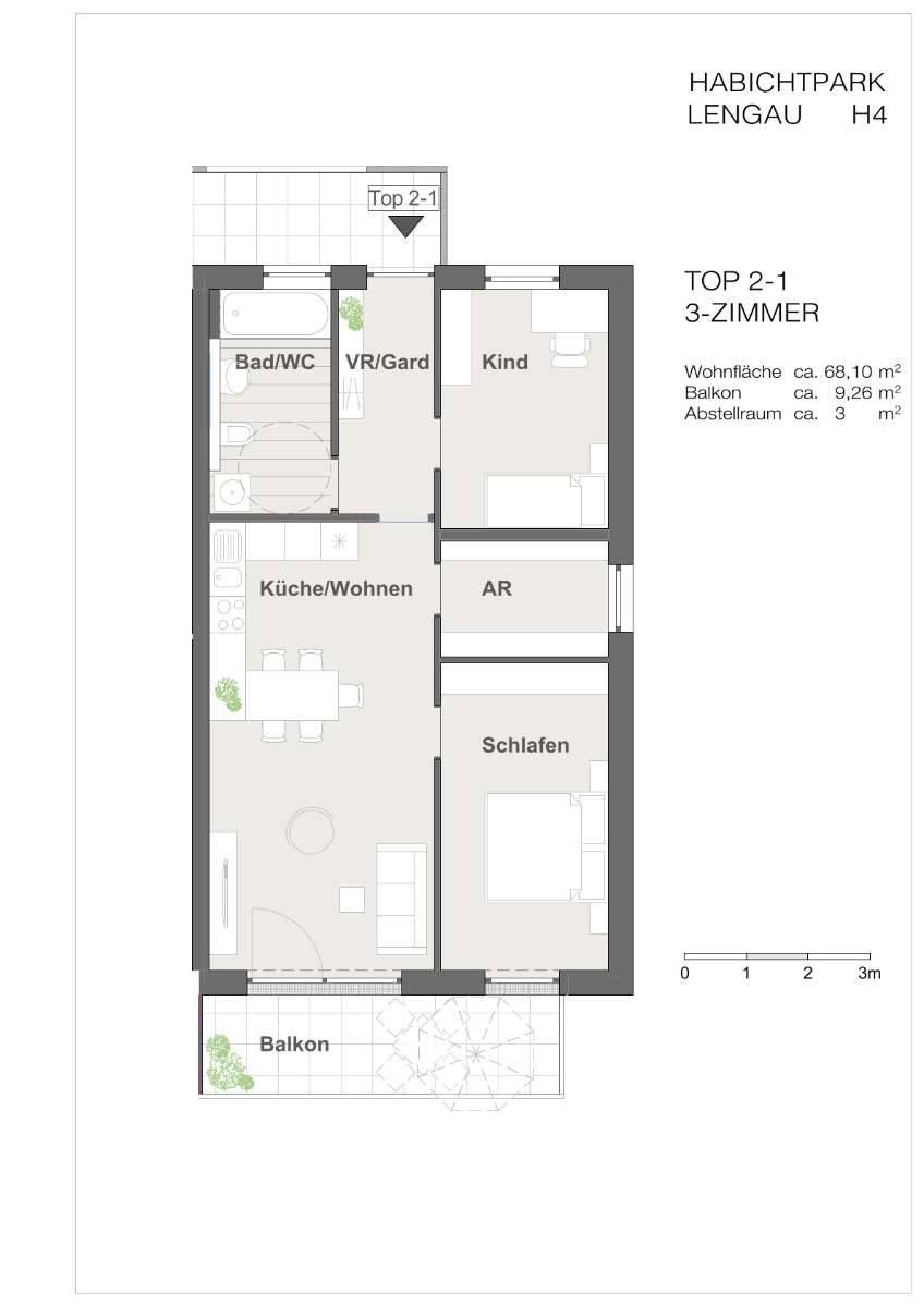 3-Zimmer Wohnungen Habichtpark 4 - provisionsfrei - Ansicht 3