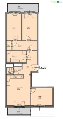 4-Zimmer-Wohnung mieten in Sankt Pölten – 99,74 m², € 1.451 – Bild 2 von 6
