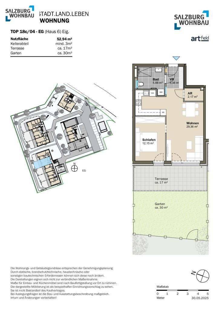 Top geschnittene 2-Zimmerwohnung mit Garten in ruhiger Lage - Ansicht 3