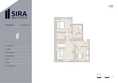 2-Zimmer-Wohnung kaufen in Tulln – 63,61 m², € 259.000 – Bild 6 von 6