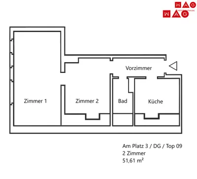 2-Zimmer-Wohnung mieten in Leoben – 51,61 m², € 427 – Bild 6 von 6
