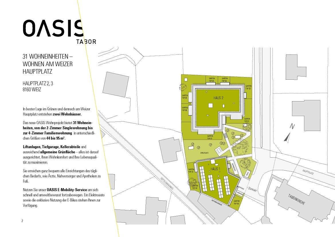 Tolle 2- ZI Balkonwohnung 44 m² am Weizer Hauptpatz - provisionsfrei - Erstbezug - Ansicht 2