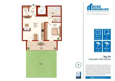 2-Zimmer-Wohnung mieten in Linz Land – 51,85 m², € 878 – Bild 12 von 12