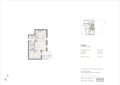 2-Zimmer-Wohnung kaufen in Salzburg Stadt – 49,15 m², € 486.500 – Bild 3 von 4