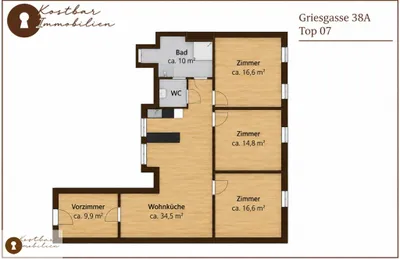 3-Zimmer-Wohnung mieten in Graz – 111,89 m², € 1.029 – Bild 14 von 14
