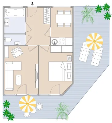 2-Zimmer-Wohnung mieten in Graz – 43,89 m², € 850
