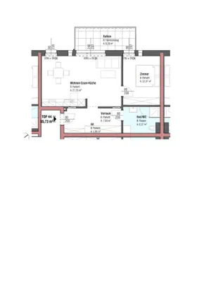 2-Zimmer-Wohnung mieten in Wels – 55,73 m², € 935 – Bild 8 von 10