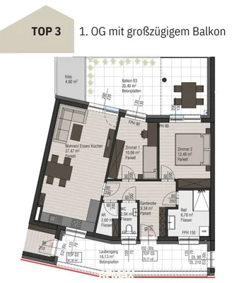 3-Zimmer-Wohnung kaufen in Urfahr-Umgebung – 70,77 m², € 359.000 – Bild 8 von 11