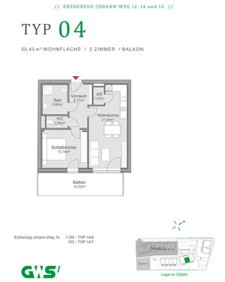2-Zimmer-Wohnung kaufen in Leibnitz – 51,16 m², € 209.967 – Bild 6 von 6
