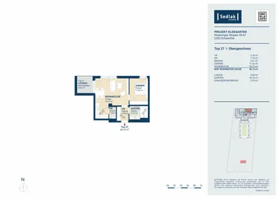 2-Zimmer-Wohnung mieten in Bruck an der Leitha – 46 m², € 899 – Bild 3 von 6