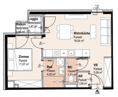 2-Zimmer-Wohnung kaufen in Wien – 42,05 m², € 360.000 – Bild 14 von 14
