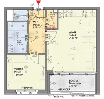 2-Zimmer-Wohnung mieten in Wien – 60 m², € 1.490 – Bild 9 von 12