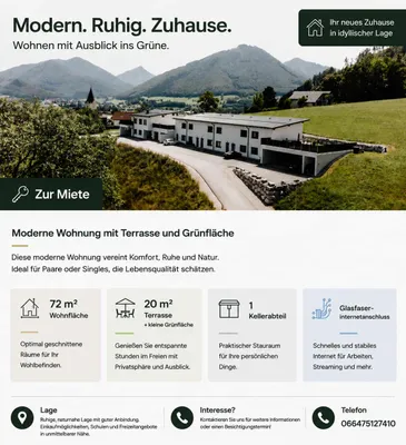 Wohnung mieten in Kirchdorf an der Krems – 72 m², € 890