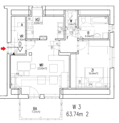 2-Zimmer-Wohnung mieten in Südoststeiermark – 63,7 m², € 718 – Bild 2 von 2