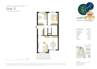 3-Zimmer-Wohnung kaufen in Wien – 67,62 m², € 365.000 – Bild 21 von 21