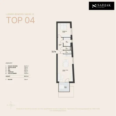 2-Zimmer-Wohnung kaufen in Graz – 65,01 m², € 365.000 – Bild 9 von 11