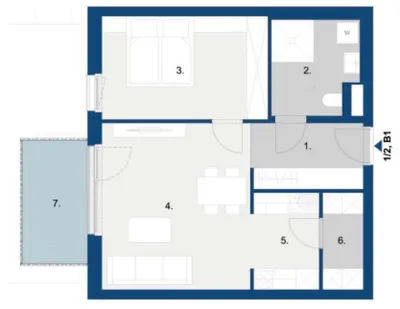 2-Zimmer-Wohnung mieten in Krems Land – 54,27 m², € 485 – Bild 2 von 2