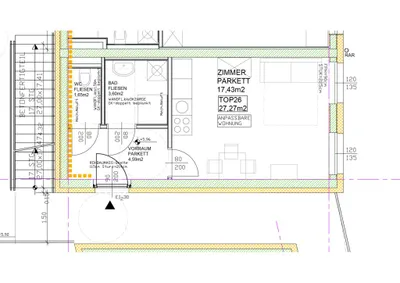 1-Zimmer-Wohnung mieten in Graz – 27,27 m², € 599 – Bild 8 von 8
