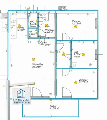 3-Zimmer-Wohnung kaufen in Graz – 81,1 m², € 346.000 – Bild 24 von 25