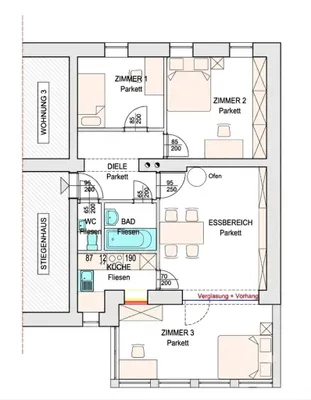 4-Zimmer-Wohnung mieten in Graz – 73,31 m², € 1.069 – Bild 12 von 12