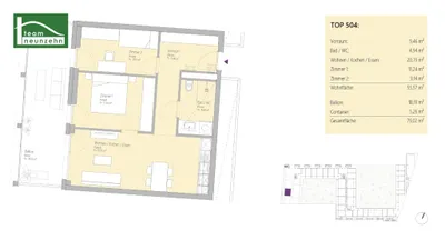 3-Zimmer-Wohnung mieten in Graz – 55,6 m², € 819 – Bild 13 von 13