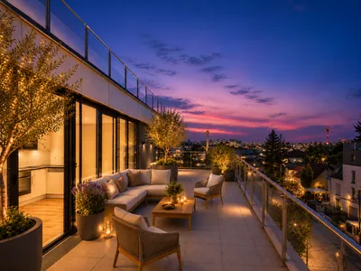 Exclusive Penthouse with 60m2 Terrace, AC & Parking - near Alte Donau and U1