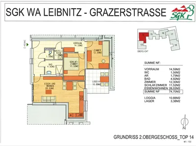 3-Zimmer-Wohnung mieten in Leibnitz – 74,7 m², € 809 – Bild 13 von 13